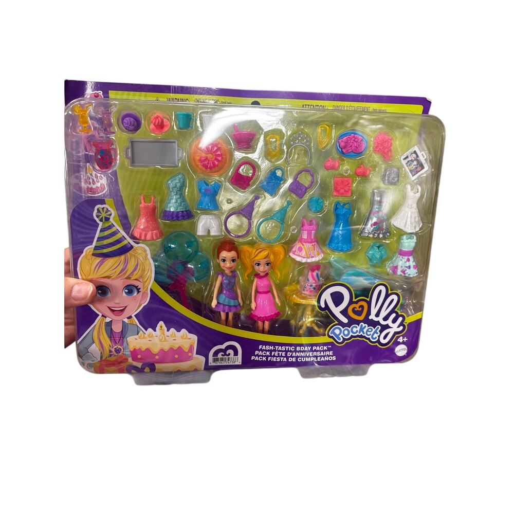 #10623 NRFB Mattel Polly Pocket Fash-Tastic BDay Pack circa 2018 nib nwt